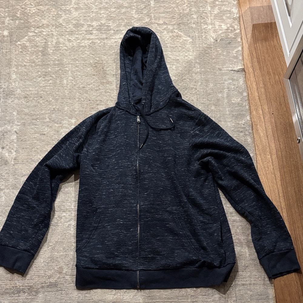 Faded Glory Men's Dark Gray Zip-Up Sweater